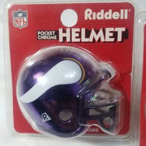 Minnesota Vikings NFL Riddell Pocket Chrome mini helmet (NEW)